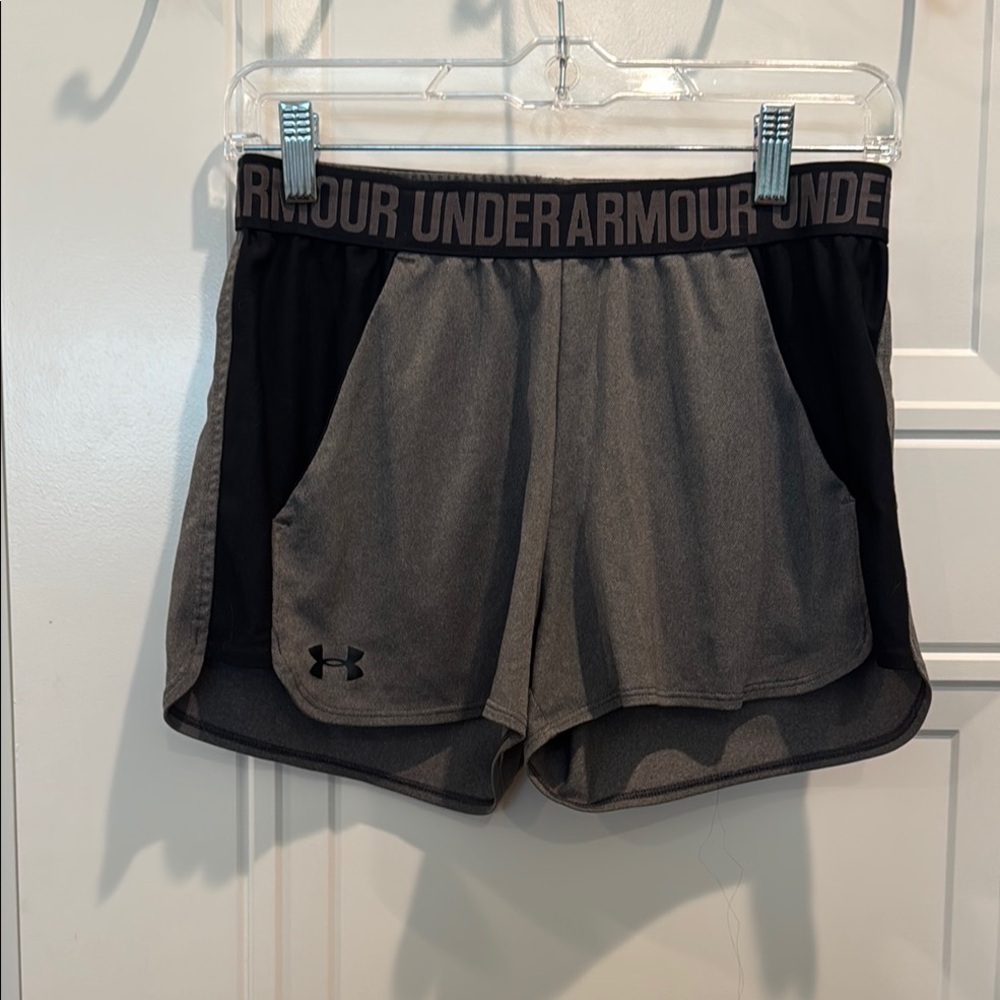 Under Armour Black and Gray Athletic Shorts Performance Fit